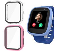 Compatible for XPLORA X6 Play Case, Blueshaweu Hard PC Case with Screen Protector Compatible with XPLORA X6 Play Watch (Pink+Clear)