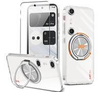 Compatible for Xreal Beam Pro Phone Case with Screen Protector 360° Rotatable Ring Holder Kickstand/Stand [Non Yellowing] Transparent 4 Corners Shockproof Protective Cover Case - Crystal Clear