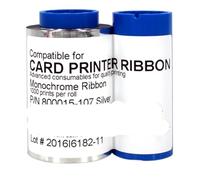 Compatible for Zebra P310/P330i Printers | Printer Ribbon - Essential Accessories & Replacement Parts for Card Printing(800015-107 Silver)