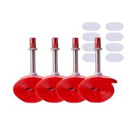 Compatible for ZTTO TPU Inner Tube Metal Schrader Valve Super Light MTB 20 24 26 27.5 29 X1.9 to 2.6(4pcs and 8 patch,62g 24x1.9-2.6)