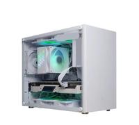 Compatible for ZZAW - C2 Aluminum MATX PC Case, White Chassis with Side Transparency, Direct-Plug GPU & ATX Power Supply Support(White)