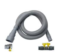 ，Compatible For100/150/200cm Drain Pipe Washing Machine Dishwasher Drain Waste Hose Extension Pipe with Hose Clamps Set Wash Machine Accesories(2m 1pc)