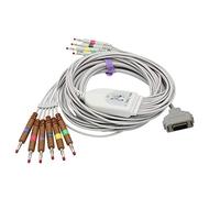 Compatible Fukuda Denshi ECG/EKG Cable 10 Leads Wires IEC Banana 4.0mm European Standard Connector SK1203B