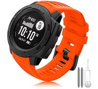 Compatible Garmin Instinct Strap, Silicone Band 22mm Bracelet Replacement Watch Strap for Garmin Instinct Sports GPS Smart Watch with Adapter Tools