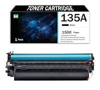 Compatible High Yield Black Toner Cartridge Replacement for HP 134A 134X 135A 135X to Use with HP MFP M209dw M209dwe M234dw M234sdn M234sdne M234sdw M234sdwe Printer, Can Add Ink,135A-1500 Page