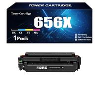 Compatible High Yield Toner Cartridge for HP 656X CF460X CF461X CF462X CF463X for HP M652n M652dn M653dn M653x M653dh Printer with Chip Ink 1 Pack BK C M Y,BK-1 piece