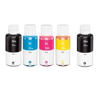 Compatible HP 31/32XL Set + 1 EXTRA Black Ink Bottle (5 Pack) Multipack