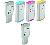Compatible HP DesignJet T830 Printer Ink Cartridges (5 Pack) -F9J68A Multipack