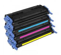 Compatible HP Colour LaserJet 1600 Printer Toner Cartridges (4 Pack) -124A, Q6000A Multipack