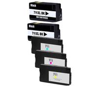 Compatible HP DesignJet T130 24-in Printer Ink Cartridges (5 Pack) -CZ133A Multipack