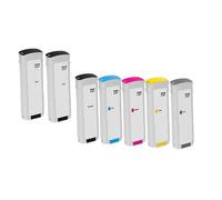 Compatible HP DesignJet T2500 PostScript eMultifunction Printer Ink Cartridges (7 Pack) -B3P22A Multipack