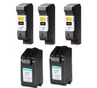 Compatible HP DeskJet 814c Printer Ink Cartridges (5 Pack) -C6615DE Multipack