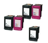 Compatible HP OfficeJet J4624 Printer Ink Cartridges (5 Pack) -CC654AE Multipack