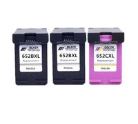 Compatible Ink Cartridge Compatible With 652 Replacement Compatible With 652XL Compatible With Deskjet Models 1115 1118 2135 2136 2138 3635 3636 3835 4536 4538(2 BLACK 1 COLOR)