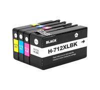 Compatible Ink Cartridge Compatible With 712 XL 712XL 3ED71A 3ED67A Compatible With DesignJet T210 T230 T250 T650 T630 Inkjet Printer(4Color 1Set)