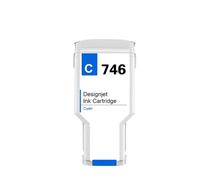Compatible Ink Cartridge Compatible With 746 P2V82A P2V83A P2V80A P2V78A Compatible With DesignJet Z6 And Z9 Large Format Printers(HP-746-C-300ML)