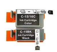 Compatible Ink Cartridge Compatible With BCI15 BK/C BCI16 BCI-16 Compatible With I70 I80 SELPHY DS700 DS810 IP90 Mini220 Printer(One set 2PCS)