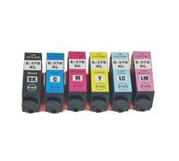 Compatible Ink Cartridge, Compatible with Epson, 378XL T378XL | XP-8500 XP-8505 XP-8600 XP8605 XP-8700 XP-1500, Black Cyan Yellow Magenta Light Cyan Light Magenta(1 set)