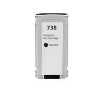 Compatible Ink Cartridge Compatible With HP738 738 Ink 676M6A 676M7A 676M8A 498N8A Compatible With DesignJet T950 T850 Printers(130ML - MBK)