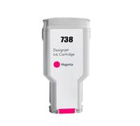 Compatible Ink Cartridge Compatible With HP738 738 Ink Compatible With DesignJet T950 T850 Printer Pigment 676M6A 676M7A 676M8A 498N8A Color(300ML - 738M)