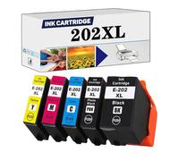 Compatible Ink Cartridge Replacement 202XL 202-I 202 Suitable for Epson XP-6000 XP-6001 XP-6005 XP-6100 XP-6105 Ink Printers 1set