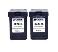 Compatible Ink Cartridge Replacement Compatible With 302XL Compatible With Deskjet 1110 1111 1112 2130 2131 Printers(2 BLACK)