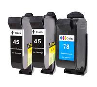 Compatible Ink Cartridges Compatible With DeskJet Printers 1220C 3820 3822 6122 6127 930C 932C 940C 950C Compatible With HP45 HP78(2BK 1COLOR)