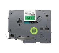Compatible Label Tape Replacement for Brother Label Tape AZe-711 6mm Laminated Adhesive Black On Green Cassette