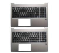 Compatible Laptop Keyboard With Palmrest Upper Cover For Probook 455 450 G8 450 455 G9 Models Includes Fingerprint Hole US UK Layout(450 G9 US NO BACKLIT)
