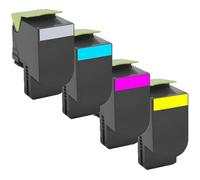 Compatible Lexmark CS410dn Printer Toner Cartridges (4 Pack) -70C2HK0 Multipack