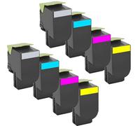 Compatible Lexmark CS410dtn Printer Toner Cartridges (8 Pack) -70C2HK0 Multipack