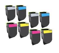 Compatible Lexmark CX317dn Printer Toner Cartridges (8 Pack) -71B20K0 Multipack