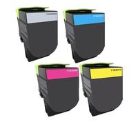 Compatible Lexmark CX417de Printer Toner Cartridges (4 Pack) -71B20K0 Multipack