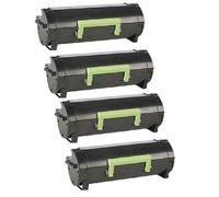 Compatible Lexmark MS510dn Printer Toner Cartridges (4 Pack) -50F2H00 Multipack