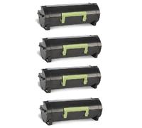 Compatible Lexmark MS510dn Printer Toner Cartridges (4 Pack) -50F2H0E Multipack