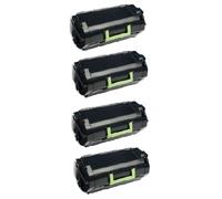 Compatible Lexmark MS610dn Printer Toner Cartridges (4 Pack) -502X Multipack