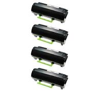 Compatible Lexmark MX511de Printer Toner Cartridges (4 Pack) -60F2H00 Multipack
