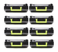 Compatible Lexmark MX511de Printer Toner Cartridges (8 Pack) -602X Multipack