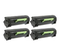 Compatible Lexmark MX511dhe Printer Toner Cartridges (4 Pack) -60F0HA0 Multipack