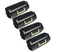 Compatible Lexmark MX710de Printer Toner Cartridges (4 Pack) -62D2X00 Multipack