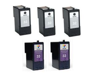 Compatible Lexmark X5250 Printer Ink Cartridges (5 Pack) -18CX032E Multipack