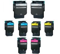 Compatible Lexmark X544dtn Printer Toner Cartridges (8 Pack) -C544X2KG Multipack
