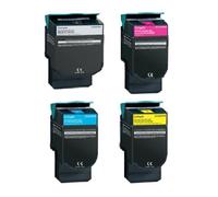 Compatible Lexmark X548DTE Printer Toner Cartridges (4 Pack) -C544X2KG Multipack
