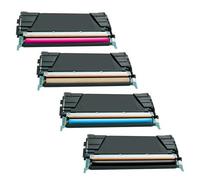Compatible Multipack Lexmark X746H2KG/X748H2C/YG 1 Full Set High Capacity Laser Toner Cartridges