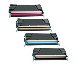 Compatible Lexmark X748dte Printer Toner Cartridges (4 Pack) -X746H2KG Multipack