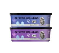 Compatible Litter Genie Standard, Plus,XL,Style for Cat Litter Buckets, Cat Litter Refill Bags, Superior Odor Control,8.5M, 2 Piece Pack