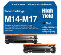 Compatible M14-M17 Toner Cartridges M14 M17 Black Toner Cartridge High Yield for HP Laser Pro M14-M17 Printers 1600 Pages,M14 M17-2PC