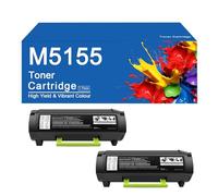 Compatible M5155 Toner Cartridge High Yield Replacement 24B6015 for Lexmark M5155 M5163 M5170 Printers,M5155 -2Set