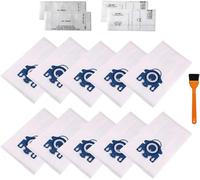 Compatible Miele GN Vacuum Bags, 10 Pack AirClean 3D Efficiency Dust Bags + 2 Motor Filters + 2 AirClean Filters, Fits Compact C1, C2 & Complete C1, C2, C3 Vacuum Cleaners