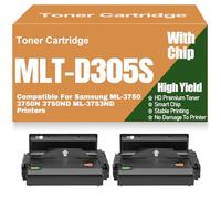 Compatible MLT-D305S Toner Cartridges Replacement MLT-D305L Black Toner High Yield High Capacity for Samsung ML-3750 3750N 3750ND ML-3753ND Printers 7000 Pages,MLT D305S-2PC